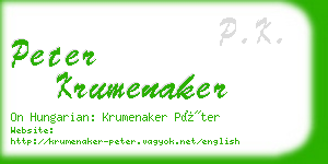 peter krumenaker business card